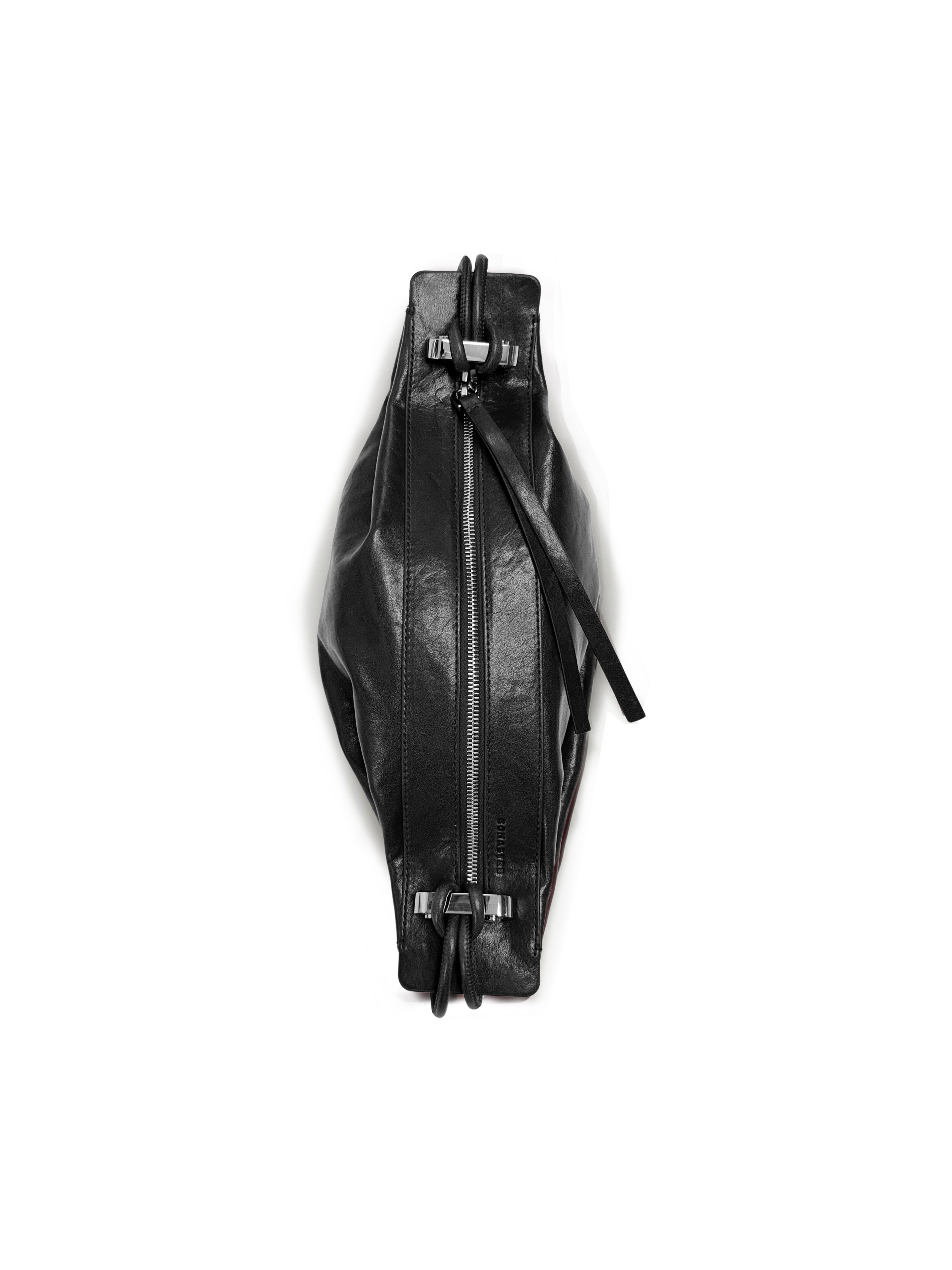 RING CROSSBODY CORDS SHINY BLACK